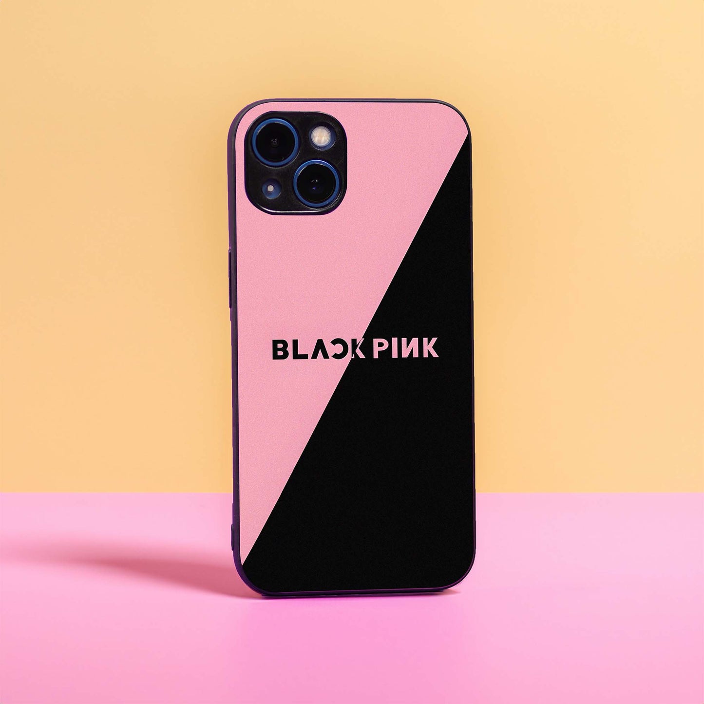 Black Pink Half Pattern Case