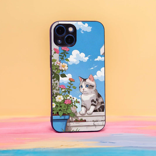 Floral Cute Cat Case