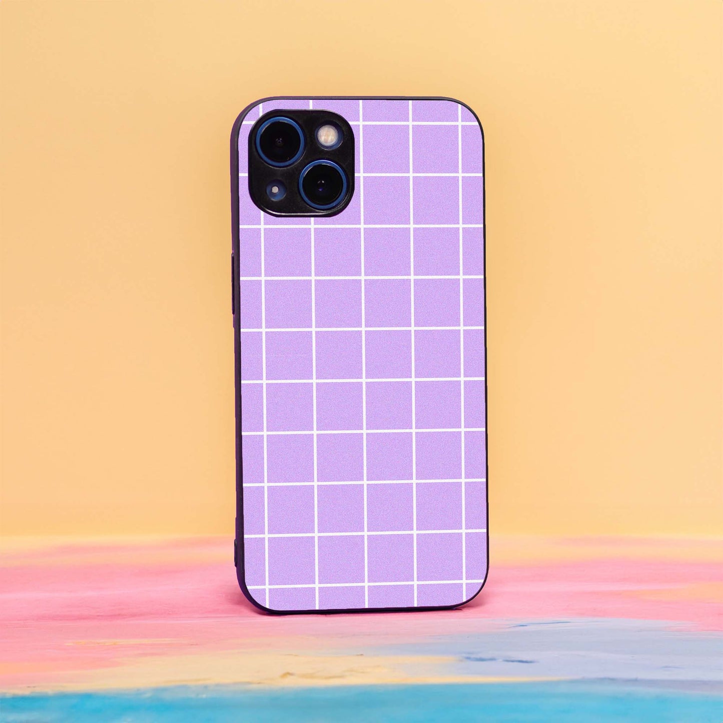 Lilac Grid Case