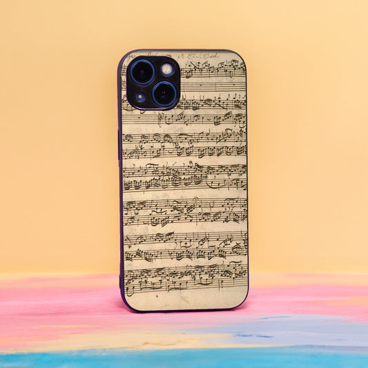 Brown Music Notes Case