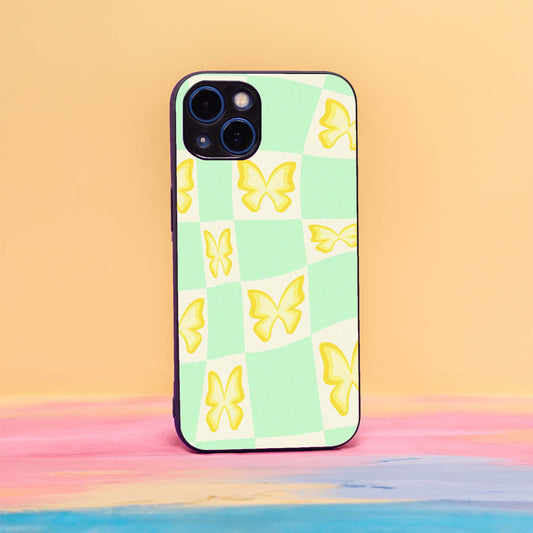 Chartreuse Butterfly Pattern Case